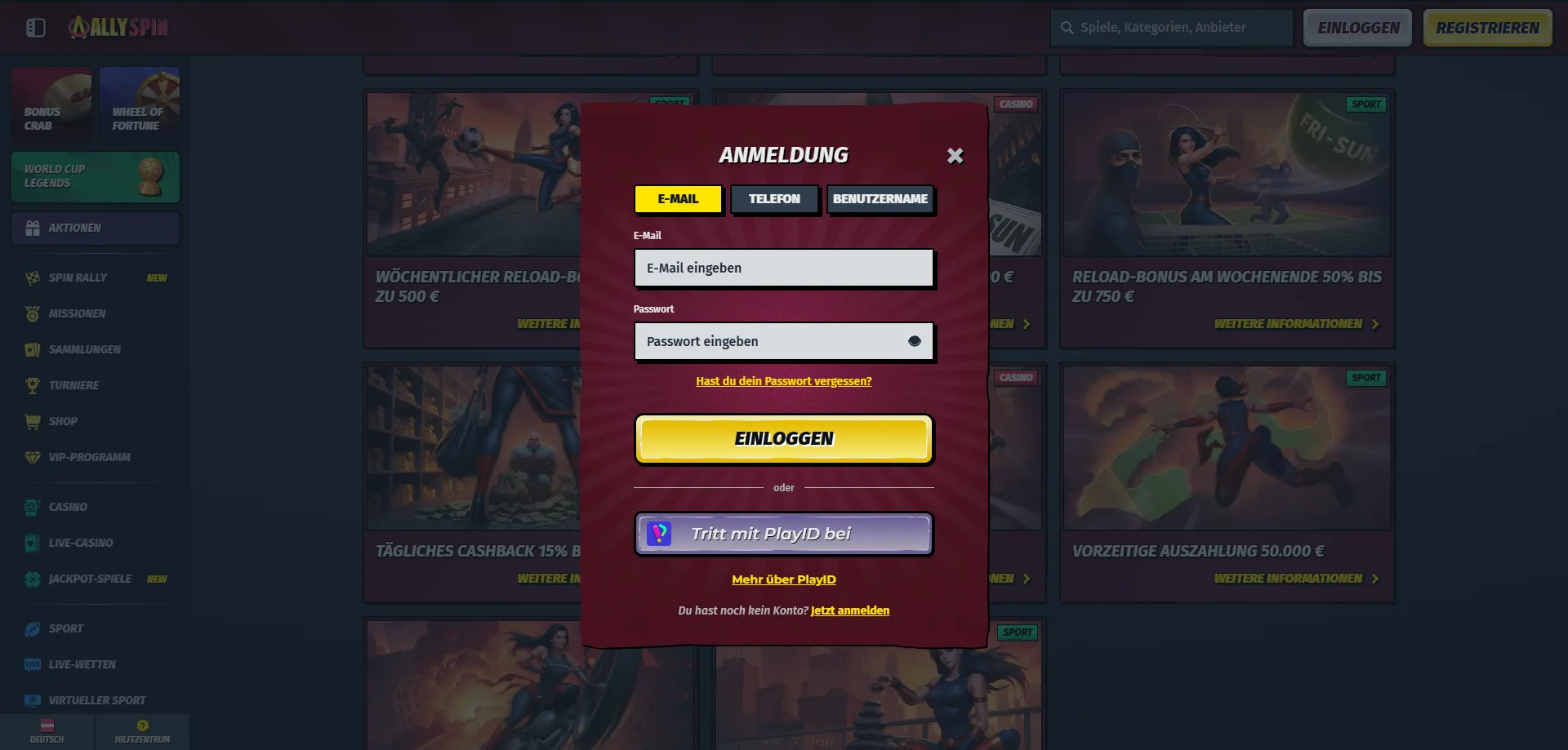 AllySpin Casino Konto – sichere Lizenz und Datenschutz in Österreich